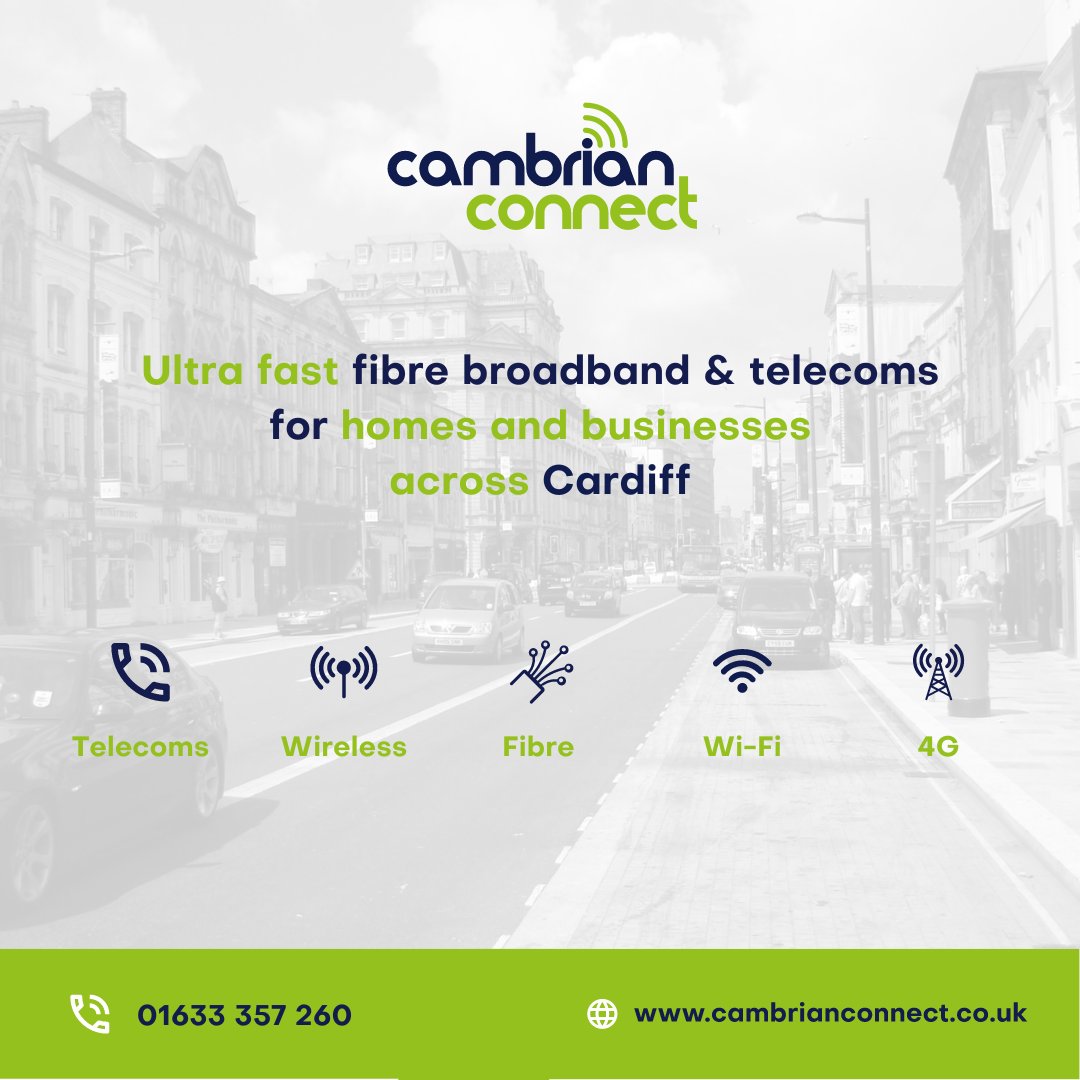 Hi @cardiffhour, we're your local broadband, telecoms &amp; IT experts.

We provide a bespoke service tailored to help making your life easier, we may even save you some money!

Get in touch to see how we can help your business. 🌐📱💻

#cardiffhour #cardiff #telecoms