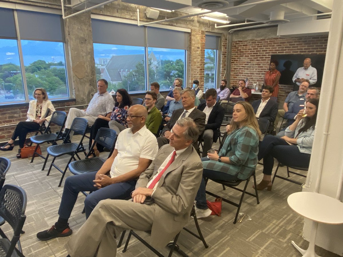 VentureCenter's tweet photo. We had a great time at VCTech cultivating our local startup community. Data Driven Partners did an amazing job demonstrating their solution, fun guests showed up like @RepFrenchHill & CJ Duvall, Jr., and a great time was had by all!
#VCTech #ARstartups https://t.co/F4eZzfqyUz