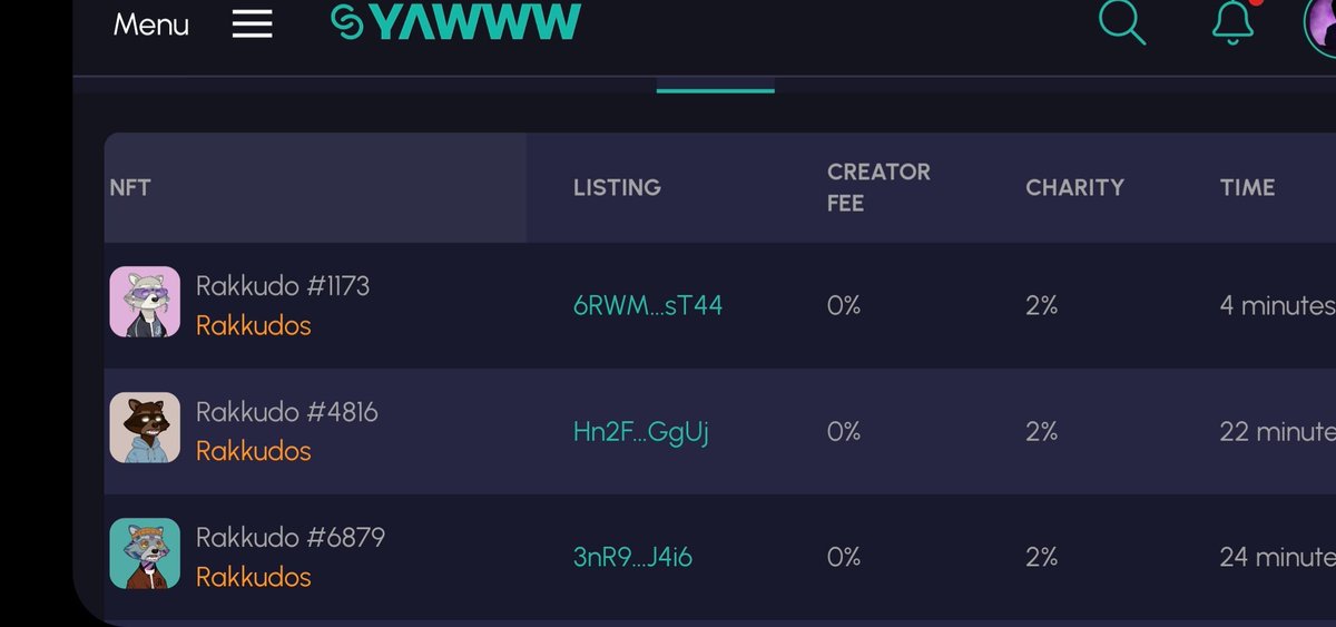 PigFahy's tweet photo. Check last 3 sellers here on https://t.co/aRs65ekjTN paying 2% to charity

@YawwwNFT @YawwwTraders https://t.co/miqX1Qxcv2