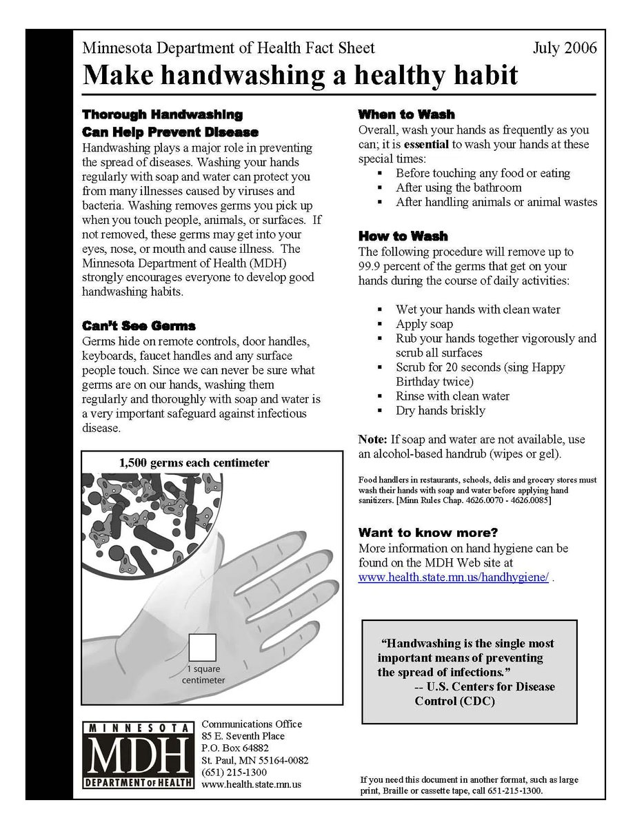 HealthHoco's tweet photo. What is the best way to prevent illness and practice #DiseasePrep? Wash your hands often, especially:
- after going to the bathroom 
- after touching your face 
- before preparing food and eating https://t.co/fsZwDEqFr0