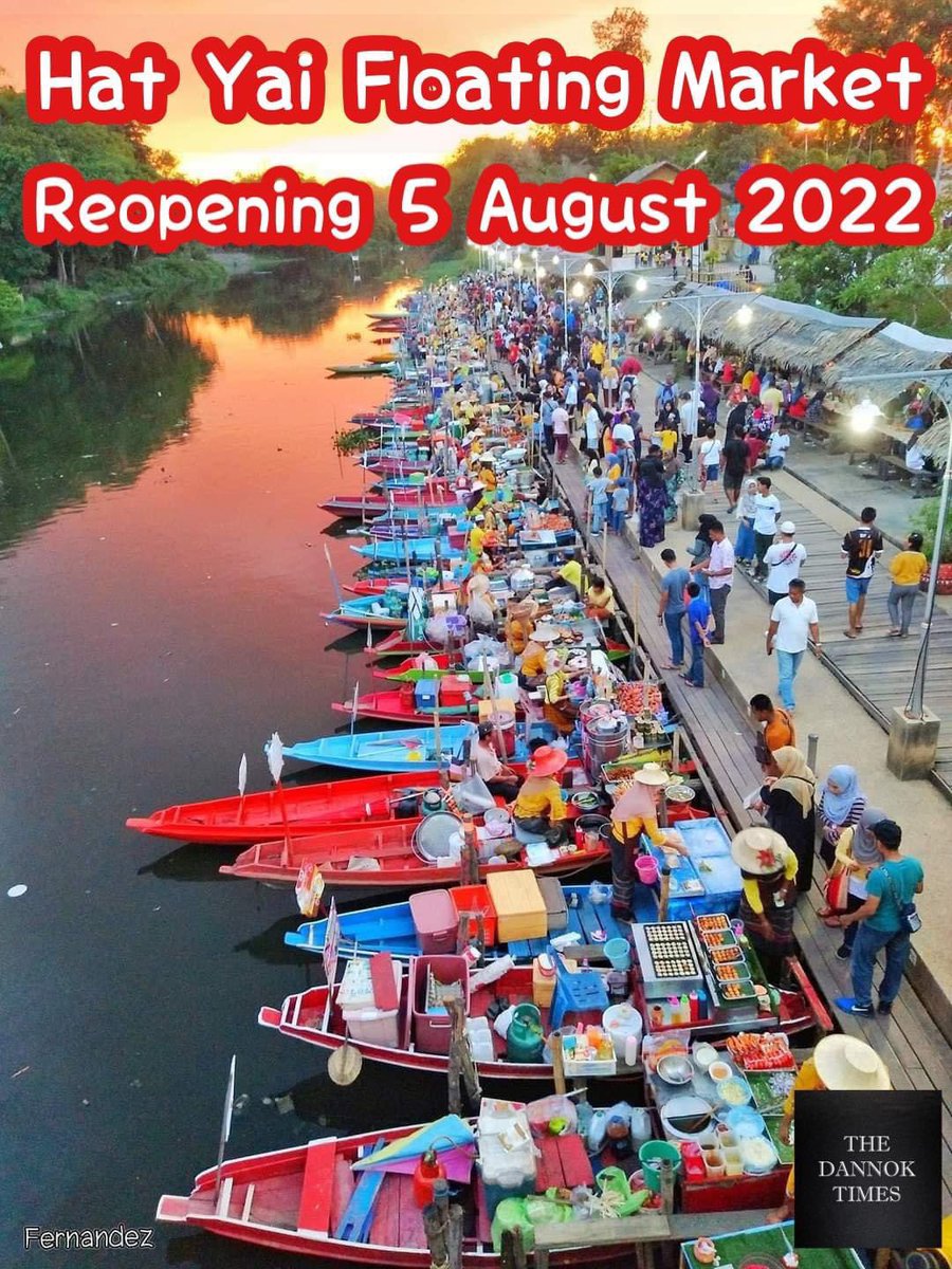 myjoe_'s tweet photo. Khlong Hae Floating Market Hatyai akan dibuka semula bermula 5 Ogos 2022 selepas ditutup akibat COVID19. Rindu nak minum air dalam buluh 😂 https://t.co/4r6oJ6Dpfa