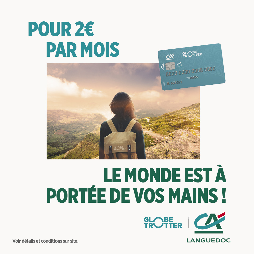 CALanguedoc on Twitter "🎯 Pour les 1830 ans Globe Trotter du Crédit Agricole 💳 1 carte, 0