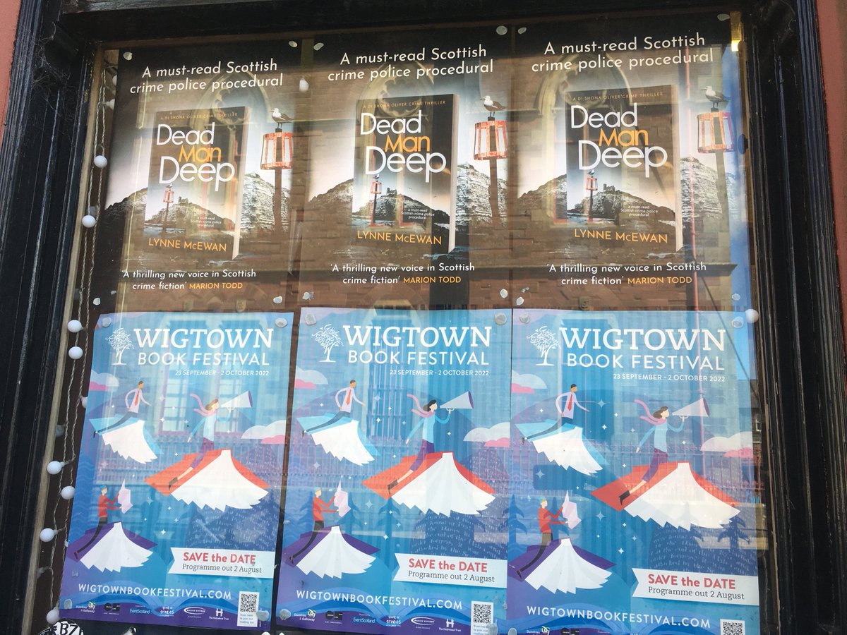 OldBankBooks's tweet photo. Happy Publication Day @LynneJMcEwan @canelo_co @CaneloCrime & see you at @WigtownBookFest ! #DeadManDeep #wigtown #booktown https://t.co/LGddnFnCcH