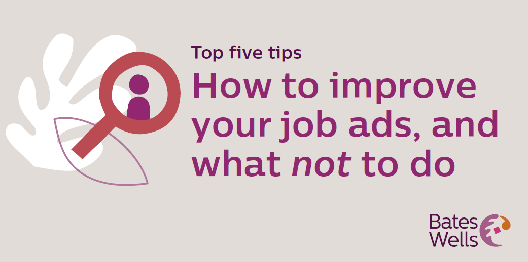BatesWellsTweet's tweet photo. More than ever, we are aware of how vital EDI is in the workplace, and there are many pitfalls facing HR professionals when preparing job ads. Here are five top tips on how to improve your ads (and what not to do!) so you don’t lose out on great candidates https://t.co/m0mzYYcNPW https://t.co/SLpxztyIHN