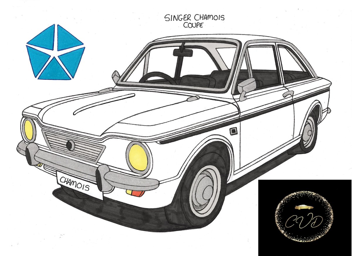 CustomCvd's tweet image. Hi all, the first of todays drawings in my all new series Mainstream Coupes 1953-2003, is a luxury rebadged Hillman.  #rootesgroup #singercars #singerchamois #singerchamoiscoupe #chrysleruk
