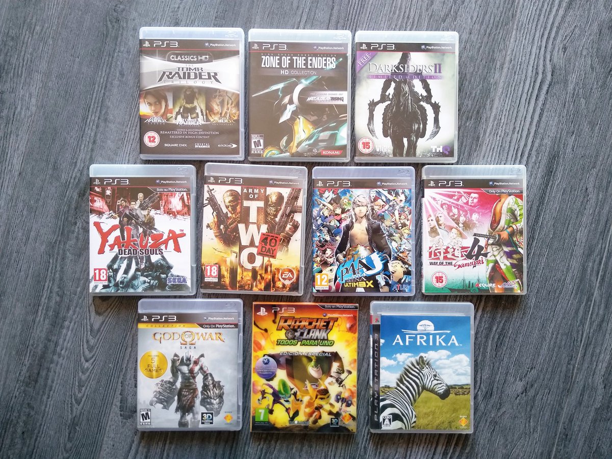 Leocolt_HPR's tweet photo. Didn't know what to show this thursday so I went to the shelf, covered my eyes and picked 10 random PS3 games. Surprising amount of HD collections ๐
#PS3sDay #Random10 #ShareYourGames https://t.co/rBff2oI30b