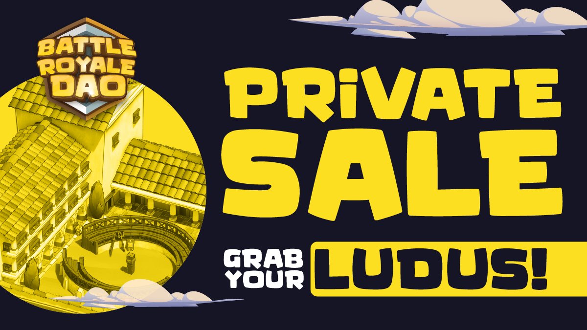 BattleRoyaleDAO's tweet photo. Private Sale has started ⚔️

Get whitelisted through our Discord and contact us to reserve your Ludus with a 30% discount 

https://t.co/qAUOjE04jI

@BLiZzABLaZEe @P2ENewsOfficial @avalabsofficial @apa_nft @NoeCrypt0 @YieldGuild @MeritCircle_IO @NanDesKa19 https://t.co/hI7bp7Gvfm