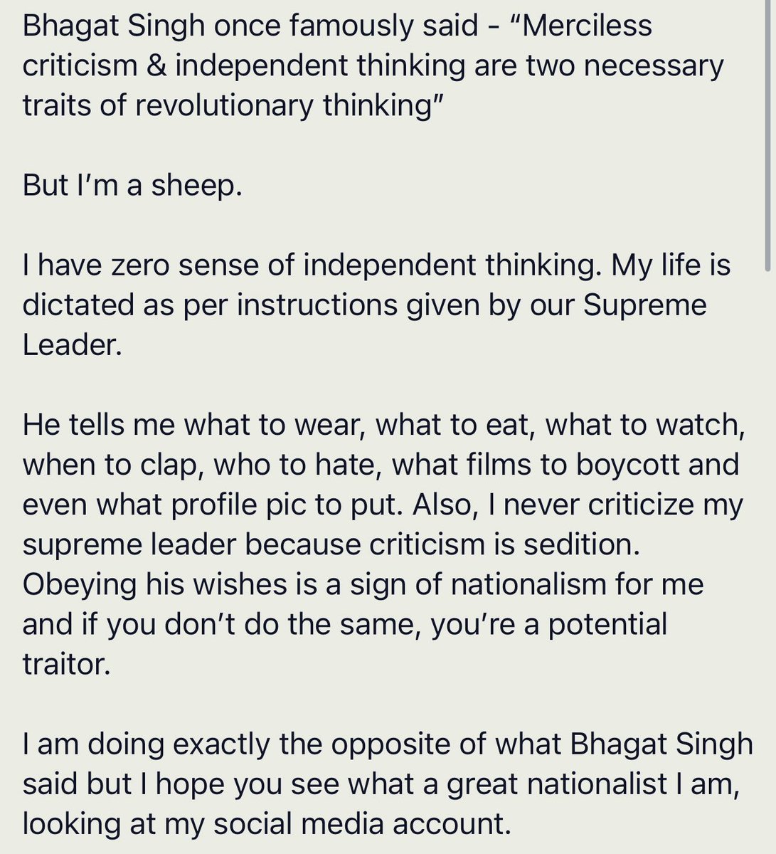 dhruv_rathee's tweet photo. Bhagat Singh once said… 

🇮🇳🇮🇳🇮🇳 https://t.co/bQtPwEWkJV
