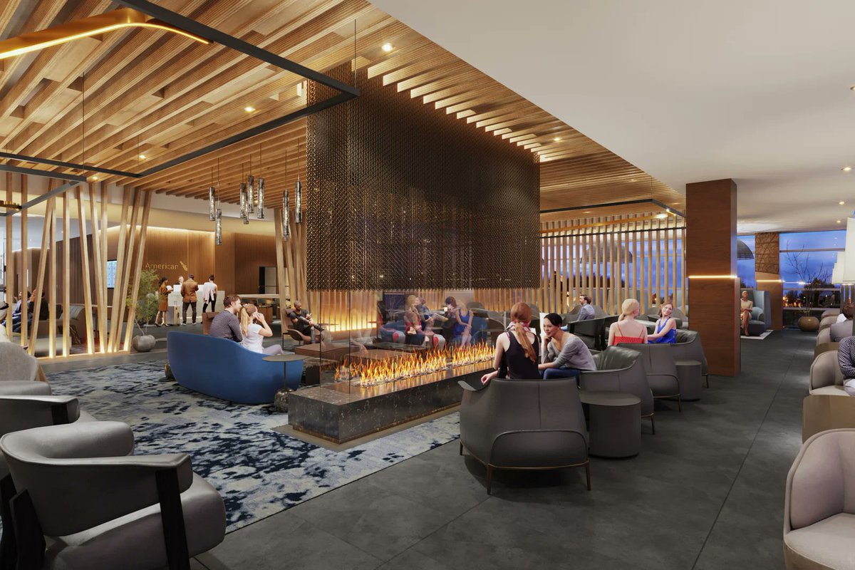 _ZachGriff's tweet photo. Interrupting my trip with some very exciting @AmericanAir news.

All Admirals Clubs are getting redesigned, starting with the new location in @Reagan_Airport opening this fall.

There's no timeline for when the entire network will be completed, but at least the new design is 🔥 https://t.co/TI1vrRtWiC