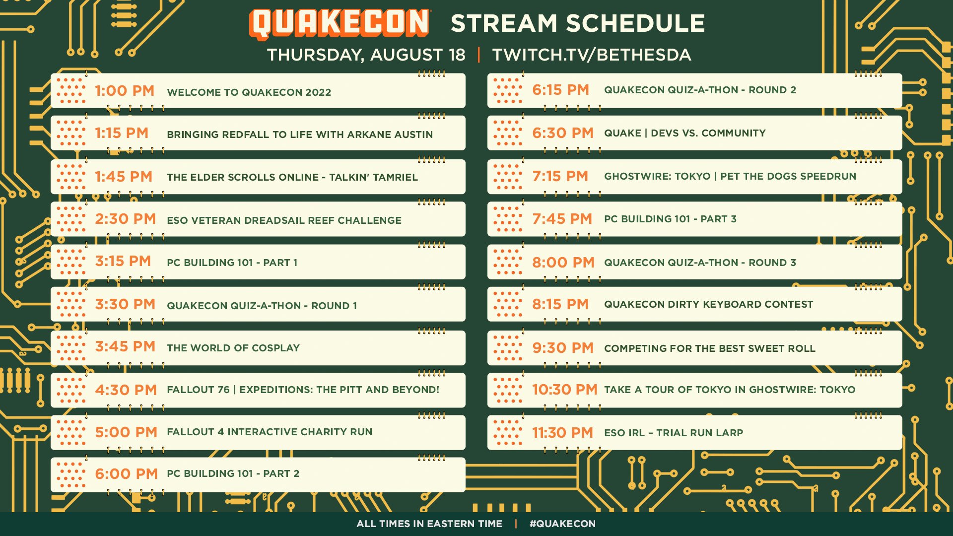 quakecon 2022 horarios