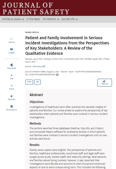 Learn Together (@pfisii) on Twitter photo 1 of 11 | Weāre thrilled to see the timely publication of our scoping review: āPatient and Family Involvement in Serious Incident Investigations From the Perspectives of Key Stakeholdersā, ahead of the <a href="/NHSEngland/">NHS England</a> launch of the national framework ā PSIRF. journals.lww.com/journalpatient⦠1 of 11 | Weāre thrilled to see the timely publication of our scoping review: āPatient and Family Involvement in Serious Incident Investigations From the Perspectives of Key Stakeholdersā, ahead of the <a href="/NHSEngland/">NHS England</a> launch of the national framework ā PSIRF. journals.lww.com/journalpatientā¦