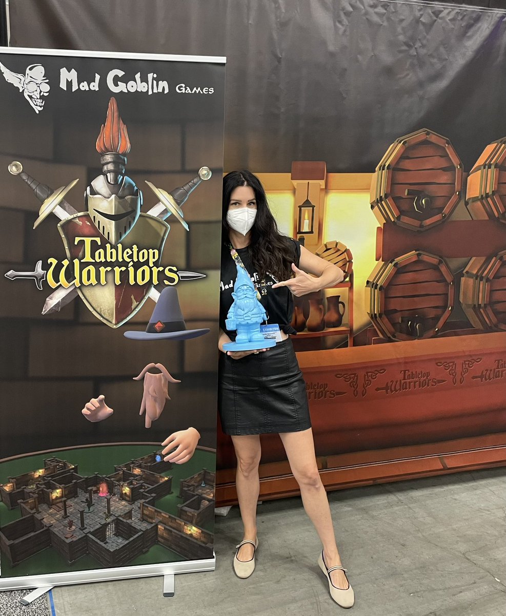MadGoblinGaming's tweet photo. Welcome @Gen_Con Dungeon Crawler fans! Come by #tabletopwarriorsvr booth 2863 so the GM can turn you into a miniature in VR!
#gencon22 https://t.co/BEzllh4Of5