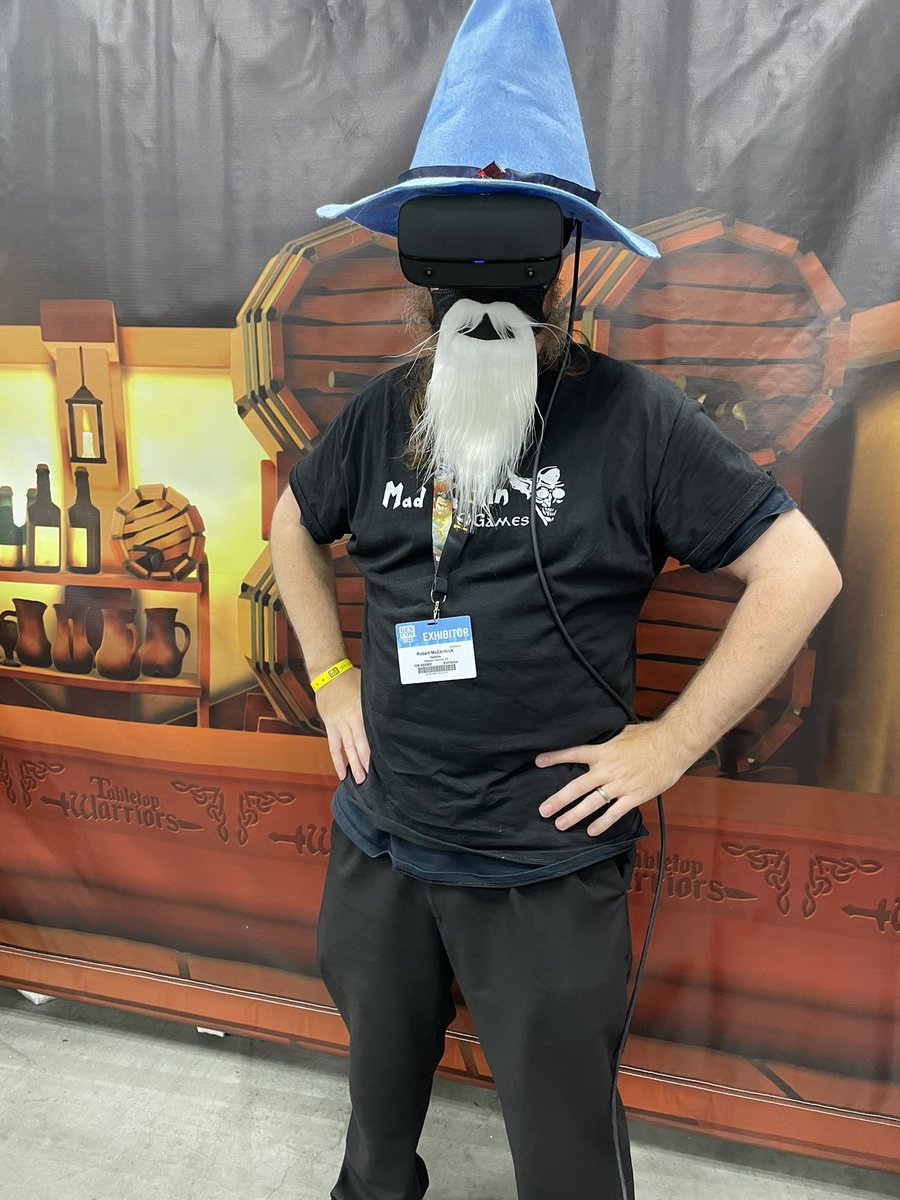 MadGoblinGaming's tweet photo. Welcome @Gen_Con Dungeon Crawler fans! Come by #tabletopwarriorsvr booth 2863 so the GM can turn you into a miniature in VR!
#gencon22 https://t.co/BEzllh4Of5