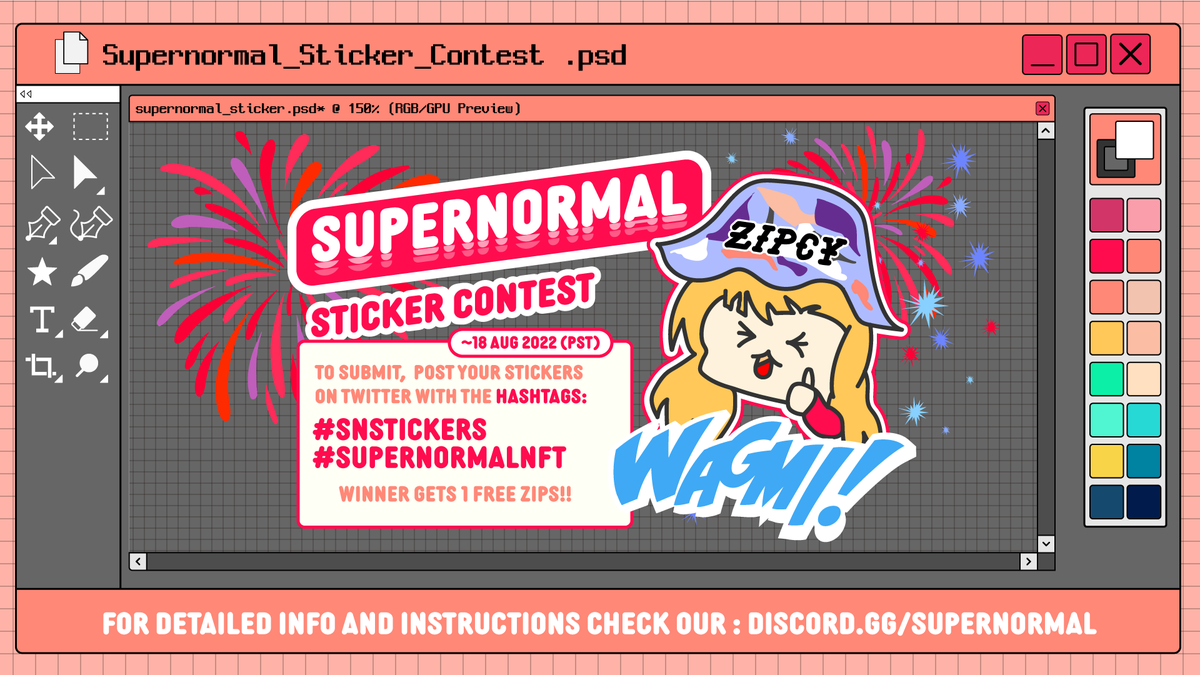 SuperNormal's tweet photo. β
To submit post your stickers on Twitter with the hashtags: #SNStickers #SuperNormalNFT & your Discord ID
β
Post the link to your Twitter posts in our DC.
β
Must be iconic, SuperNormal related.
β
No plagiarism
β
Can be both animated/static
β
Deadline: 8/19 2PM KST https://t.co/ZPTs1BY7KB