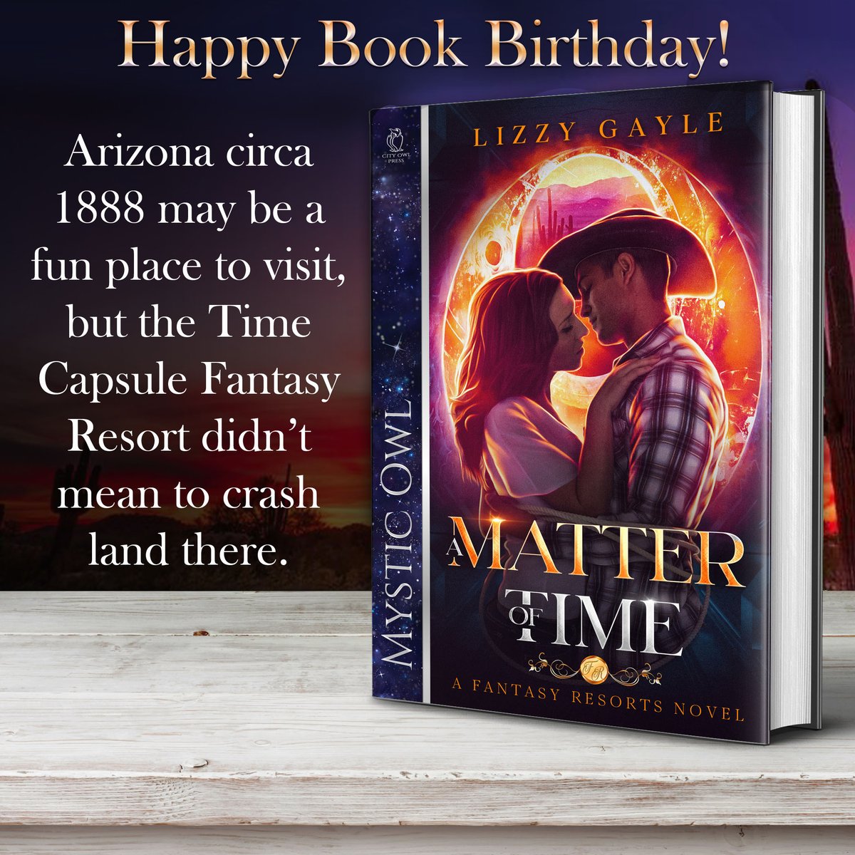 McCorkle_Editor's tweet photo. Wishing a very happy book birthday to A Matter of Time by @LizzyGayleAuth1. If you love romance, unique time travel, and fantasy resorts, check it out! https://t.co/AhPI2PDrzz https://t.co/ZoMU3wMwpf