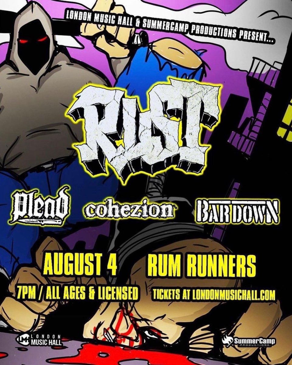 Kicking off our first night of the run with <a href="/rusthxc/">RUST</a> <a href="/cohezionband/">cohezion</a> and #bardown

Moshers come thru.