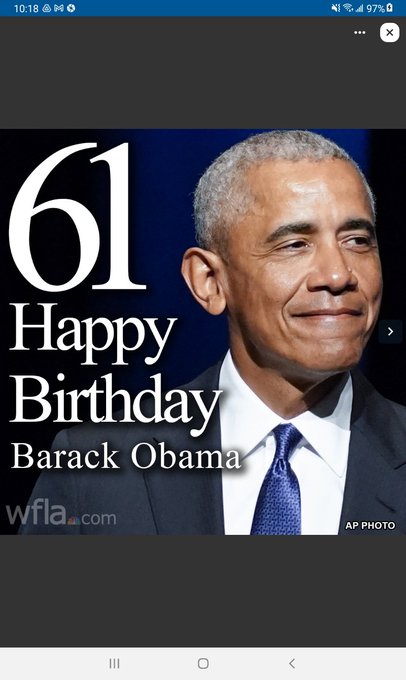 Happy 61st Birthday to my favorite President Barack Obama    God bless! 