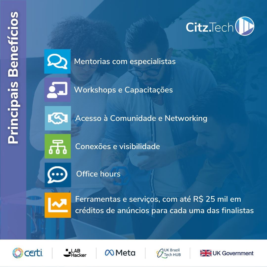 deamotta's tweet photo. Conheça o https://t.co/EfL70FBfaw - programa de aceleração promovido pela @Meta em parceria com a @FundacaoCERTI, o @LabHackerCD e o #UKBrazilTechHub @ukinbrazil.
#citztech #inovação #empreendedorismoinovador #empreendedorismocivico #govtechs #civictechs #UKBrazilTechHub https://t.co/131u80JuYA