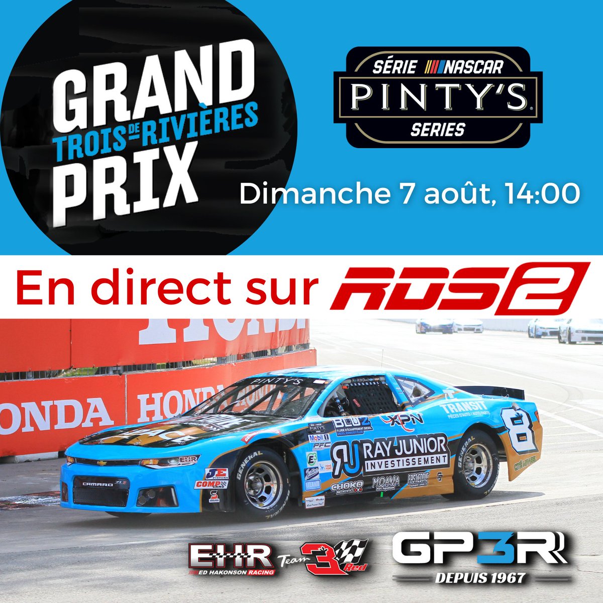 RayJuniorInv's tweet image. 🏁 PRÊT pour ce weekend! 🏁 
Le @GP3R Grand Prix de Trois-Rivières  5-6-7 août 
Plus qu’une grande classique annuelle, une vraie tradition. Cette année sera mémorable, avec une incroyable brochette de pilotes québécois, dont les deux Jacques Villeneuve! @NASCARPintys #nascar