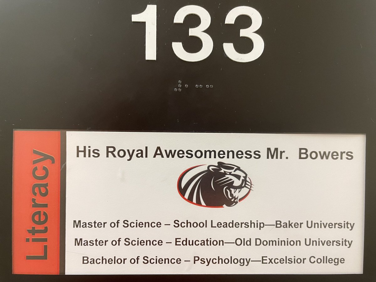 TESBowers's tweet photo. That moment when the school secretary asks how you’d like to be addressed and then plays along with your ridiculous answer. @PT_Panthers rocks! #awesome #tlap #teachertwitter #opsfortheirfuture https://t.co/MUVpky3md2