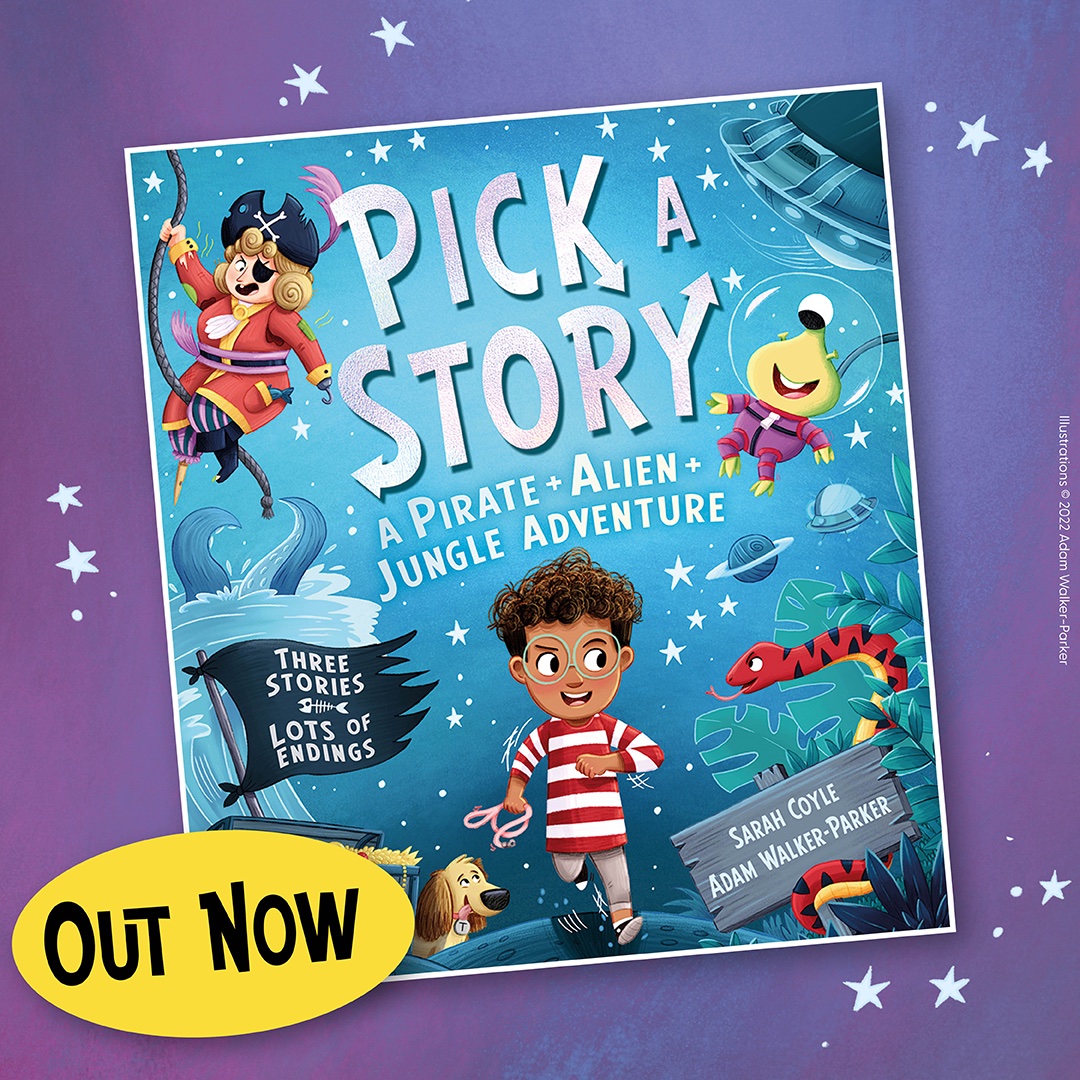 Plum_Agency's tweet photo. Happy #PublicationDay to #DreamTeam @WriterSCoyle  &amp; our Plum @awalkerparker for the 3-in-1 book Pick A Story: A Pirate + Alien + Jungle Adventure!🥳Published by the folks at @FarshoreBooks, YOU get to choose between 3 fun adventures in this awesome #NewBook, out now! 🏴‍☠️👽🌴💜 https://t.co/X6uq2v0bqu