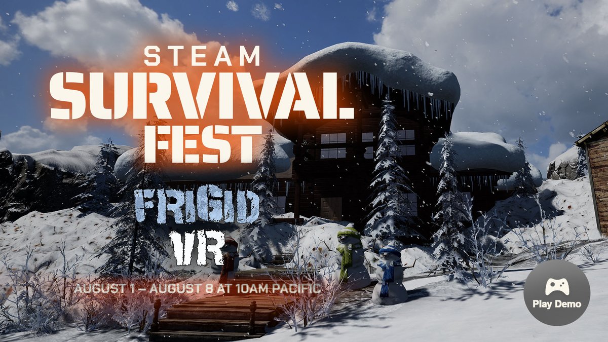 FrigidVr's tweet photo. Survive the winter in FRIGID VR.
Demo on #SteamSurvivalFest 
Play now https://t.co/36f0dRFJmM
#VR #survivalgames #unrealengine #indiegames  #oculusquest #oculus #htcvive #oculusrift #steamvr https://t.co/2Qzs4hdfnc