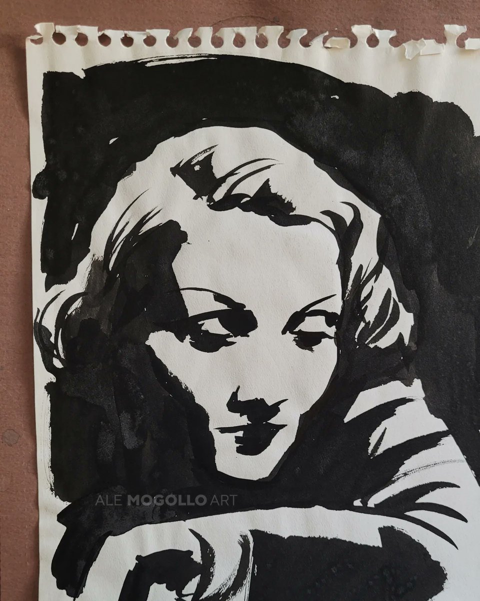 alemogolloart's tweet photo. #tbt to a couple of old quick ink studies of how light worked on Marlene’s glorious bone structure ❤️
#throwbackthursday #marlenedietrich #bonestructure #light #ink #sketch #art #TCMParty #alejandromogolloart https://t.co/4IX7FV2NmL