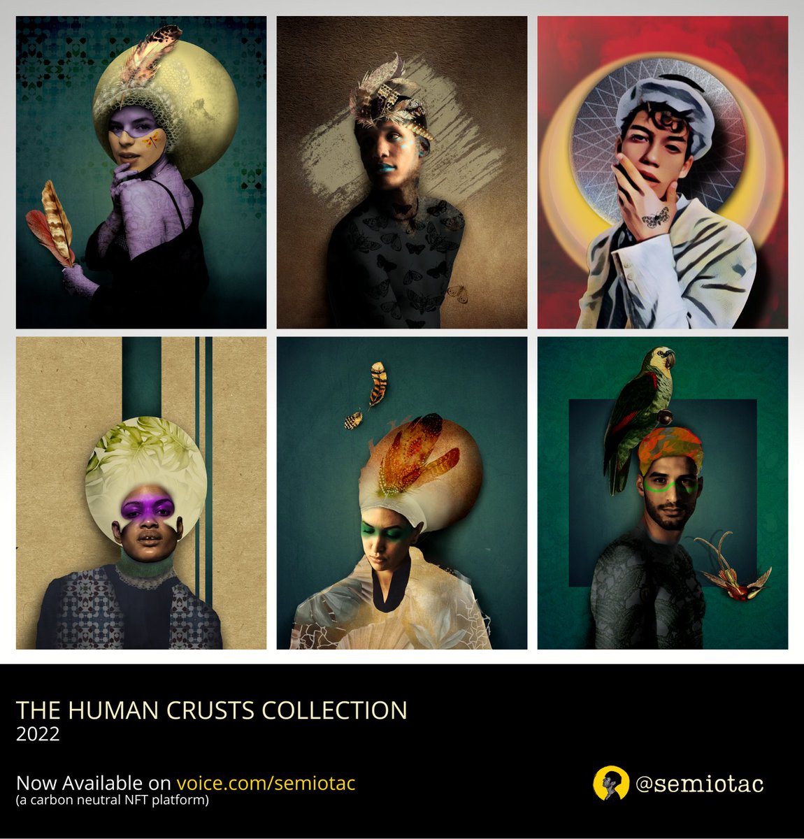 Semiotac's tweet photo. The Human Crusts Collection. 2022. 

Available At https://t.co/p2hda7K60M. 

#nftart #nftartist #NFTCommunity #NFTartists #visualart #digitalpainting #digitalart #nftcollector https://t.co/sivSmuQVjw