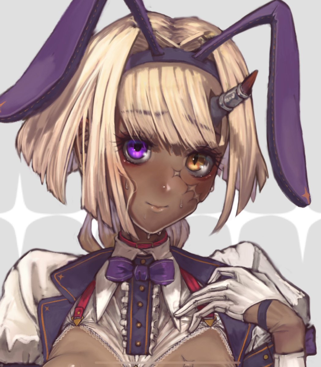 何年か前の褐色バニーを描き直してる👯‍♀️ 