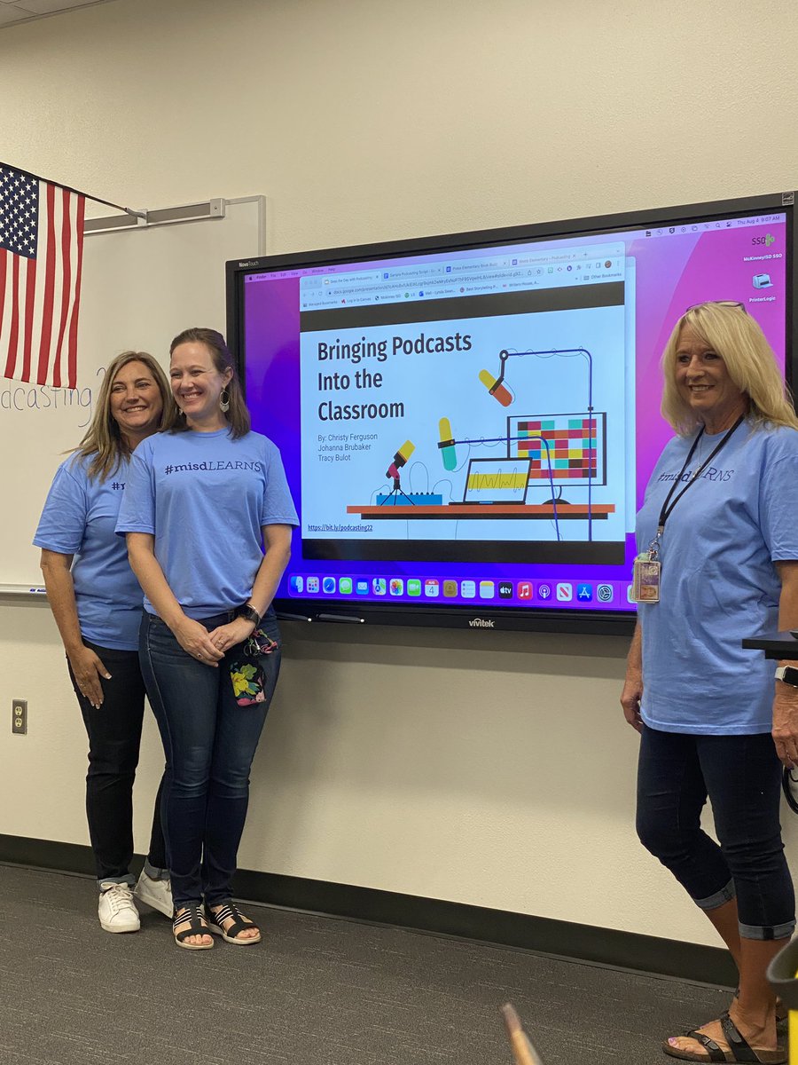 Started off my learning with these amazing ladies this morning! Thanks for the information, I can’t wait to start podcasting with my 4th graders! 🤩 <a href="/MrsBrubaker/">Johanna Brubaker</a> #MISDlearns #WalStars
