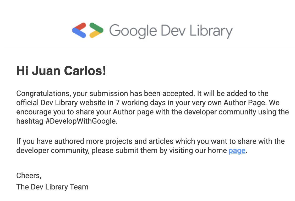 rcjuancarlosuwu's tweet image. Wow, My #Flutter custom painter animation is now included in #GoogleDevLibrary 💙 🎉
If you want to share your projects/blog related to #Google products, visit devlibrary.withgoogle.com
@FlutterDev @flutter_ec @EsFlutter @diegoveloper
