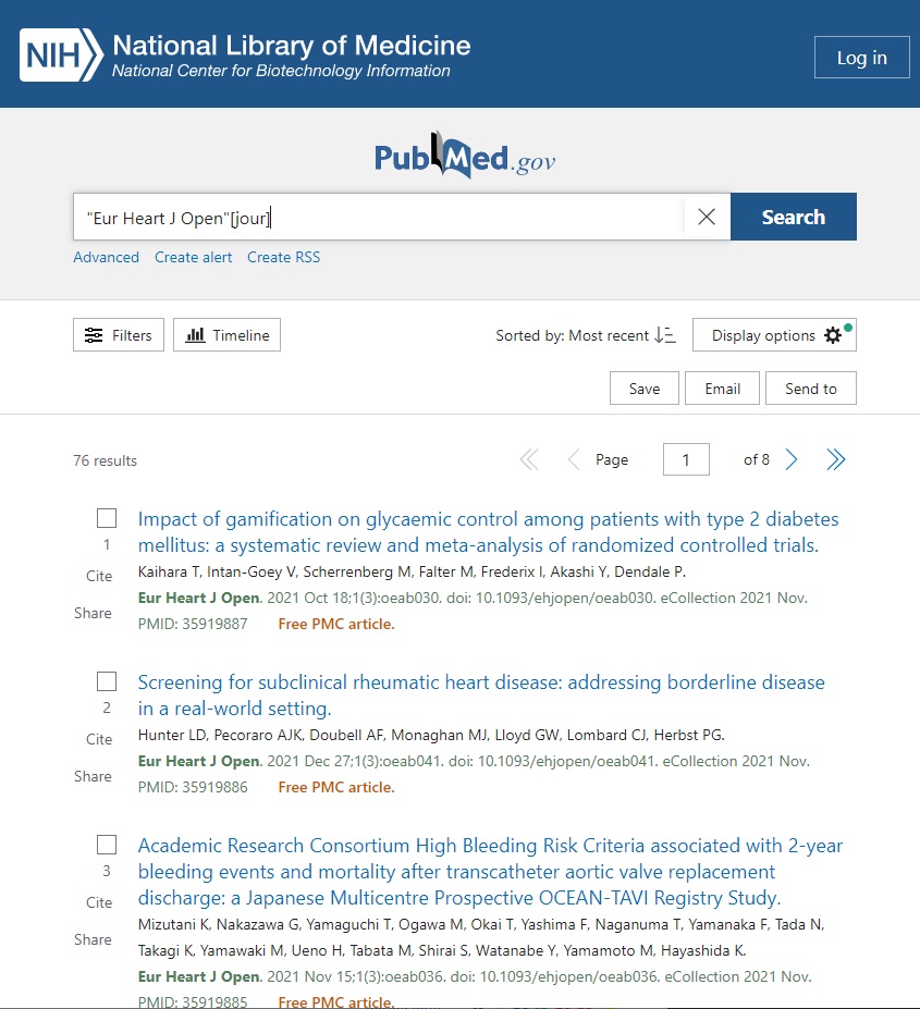 EHJOpen Editor-in-Chief (@ehjopen) on Twitter photo #EHJOpen celebrates its 1st Birthday with #PubMed indexing: you can now find all our articles PubMed!
#OpenUpYourScience #CardioTwitter
<a href="/ESC_Lavinia/">Lavinia Baciu</a> <a href="/SaDeRosa78/">Salvatore De Rosa</a> <a href="/ProfMagnusBack/">Magnus Bäck</a> <a href="/maciejbanach/">Maciej Banach</a> <a href="/FBraunschweig/">Frieder Braunschweig</a>
pubmed.ncbi.nlm.nih.gov/?sort=date&ter… #EHJOpen celebrates its 1st Birthday with #PubMed indexing: you can now find all our articles PubMed!
#OpenUpYourScience #CardioTwitter
<a href="/ESC_Lavinia/">Lavinia Baciu</a> <a href="/SaDeRosa78/">Salvatore De Rosa</a> <a href="/ProfMagnusBack/">Magnus Bäck</a> <a href="/maciejbanach/">Maciej Banach</a> <a href="/FBraunschweig/">Frieder Braunschweig</a>
pubmed.ncbi.nlm.nih.gov/?sort=date&ter…