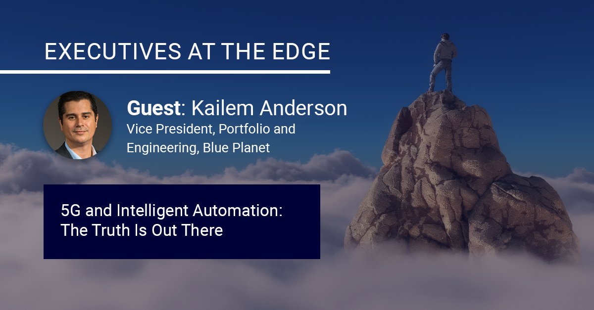 MEF_Forum's tweet photo. [NEW] "5G &amp; Intelligent Automation: The Truth Is Out There." @CienaBluePlanet's Kailem Anderson highlights the critical role of intelligent #automation in the transition to #5G. Check out the new episode of MEF's #ExecutivesAtTheEdge podcast!

Listen now: https://t.co/wK3vvREmKr https://t.co/4EV2bSBZKf