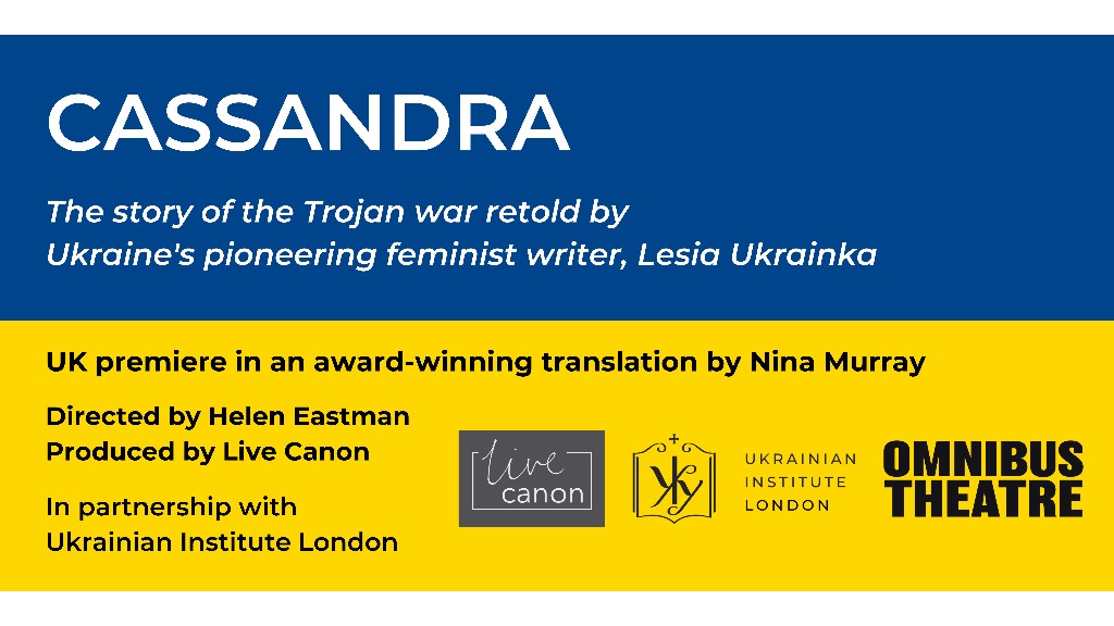 CirclingRivers's tweet photo. #Ukraine feminist writer Lesia Ukrainka retells the Trojan story through Cassandra's eyes. Award-winning new #translation by @circlingrivers poet Nina Murray. Help bring CASSANDRA to the UK stage via @justgiving https://t.co/UMwRCwA7xd https://t.co/mgNssyHavT