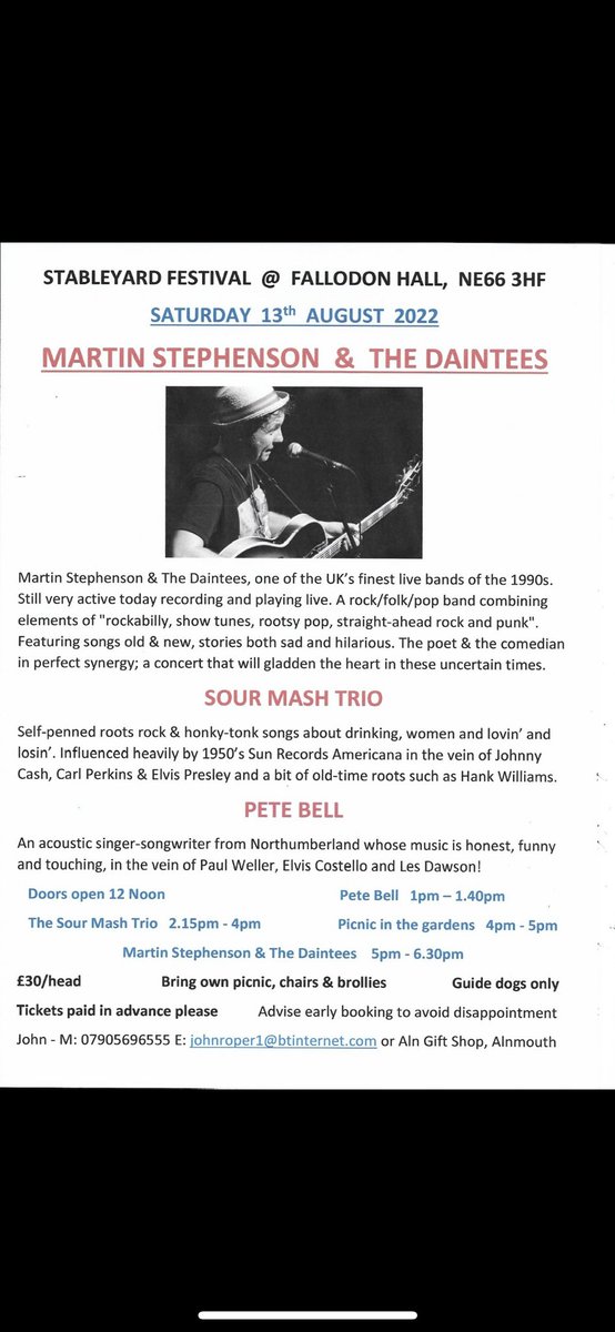 Sour Mash Trio (@sourmashtrio) on Twitter photo Details in the flyer. Can’t wait to dust off the set lists and watch the legend that is <a href="/MGStephenson/">Martin G Stephenson</a> Details in the flyer. Can’t wait to dust off the set lists and watch the legend that is <a href="/MGStephenson/">Martin G Stephenson</a>