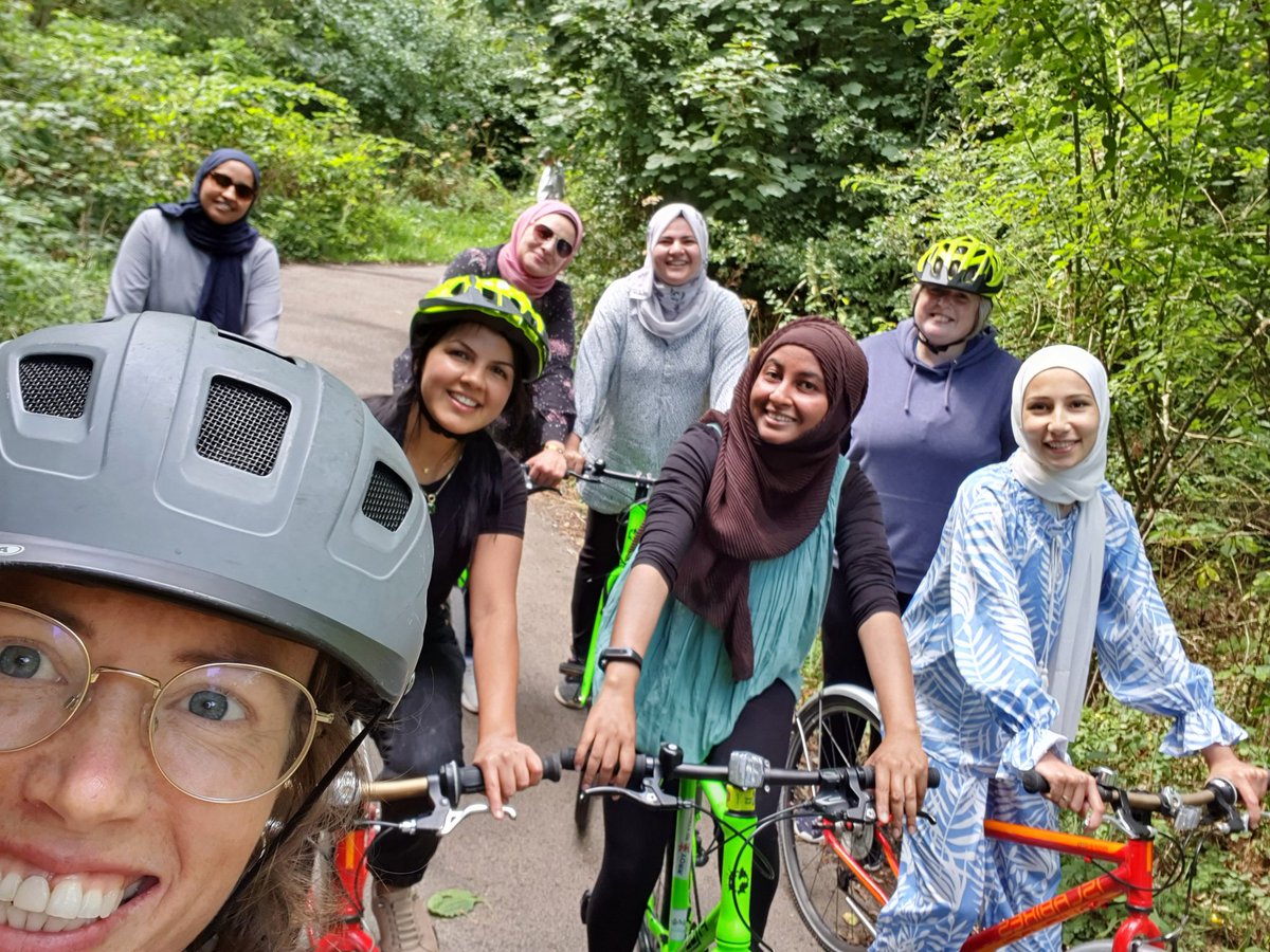 Another great cycle training session <a href="/YorkMosque/">York Mosque</a> this week. All women were so confident at riding by the end that we went on a bike ride! Super proud. @RoadSafetyYork <a href="/CityofYork/">City of York Council</a> <a href="/StNicksFields/">St Nicks #YorksGreenHeart</a>