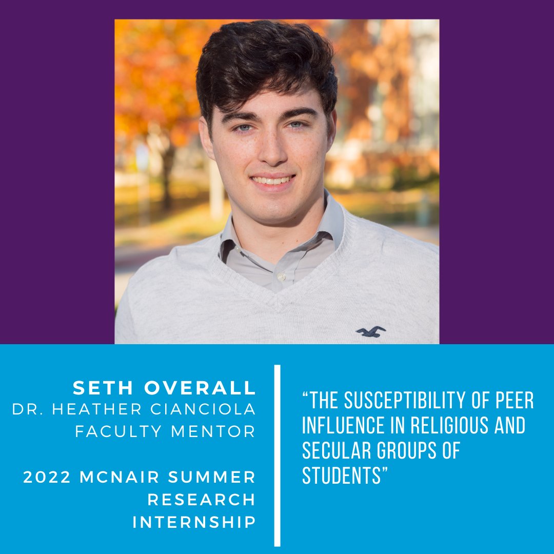 TSUMcNair's tweet photo. Our next Truman McNair Scholar participating in the 2022 McNair Summer Research Internship is Seth Overall, a junior majoring in psychology and working with Dr. Heather Cianciola.

#mcnair #trumanstate #psychology #trioworks #iammcnair #research #gradschool #distinctbydesign https://t.co/419T7pgO9Y