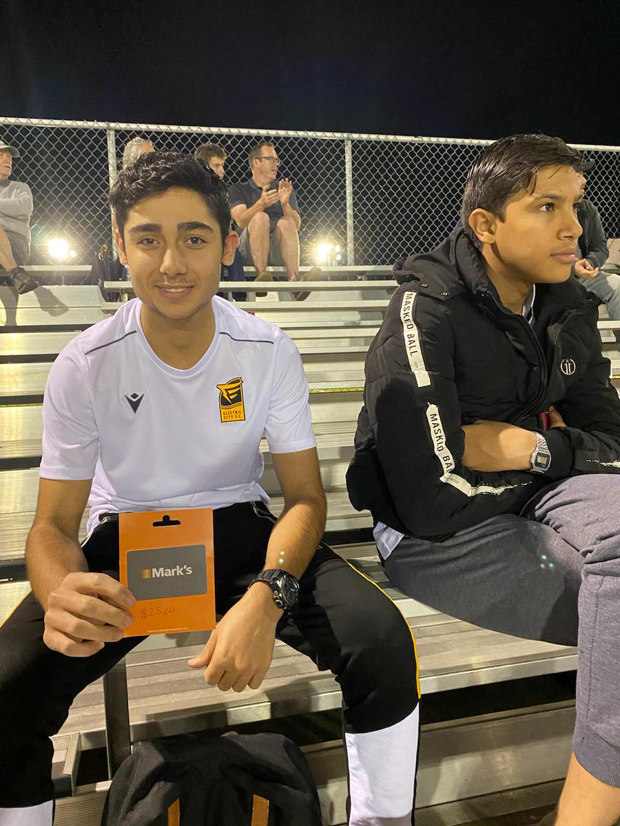 Congratulations to last night's prize winners, courtesy of <a href="/MarksCanada/">Mark's</a>! ⚡

Hardest Working Fan - Essa Halil 

Hardest Working Player - Tomas Alvarez 

#WeAreECFC | <a href="/L1OMens/">League1 Ontario, Men’s Division 🇨🇦</a>