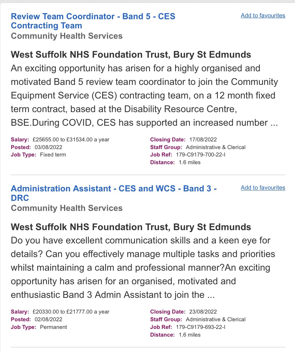 There are a couple of exciting opportunities working in a motivated, hardworking team, committed to improvement and supporting our hardworking health and social care teams accessing equipment.   #promotingindependence #wsft beta.jobs.nhs.uk/candidate/joba… beta.jobs.nhs.uk/candidate/joba…