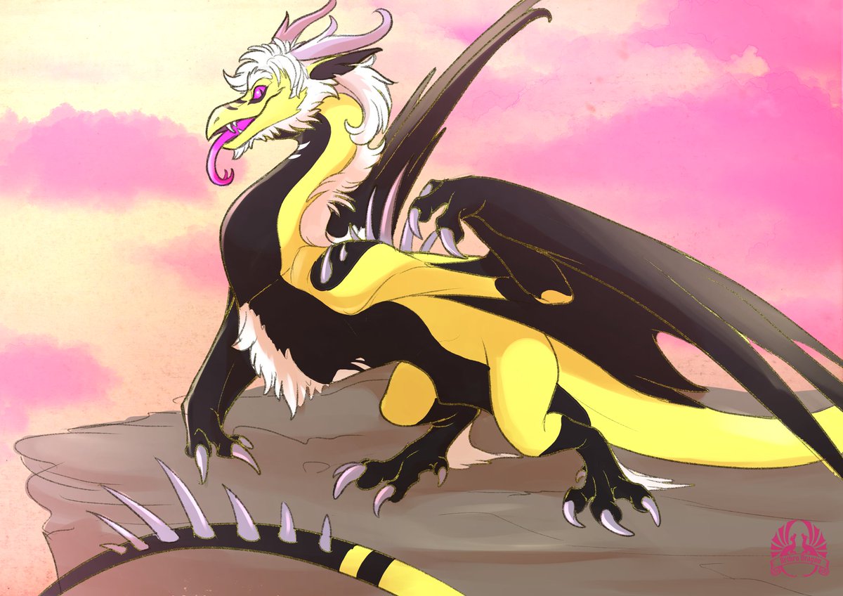 ArtroDrake's tweet image. DRAugust, the month to draw a lot of dragons 💛💜🖤

characters by @/dragonsterr
@Feather_Ban and @Rodyar3Derg