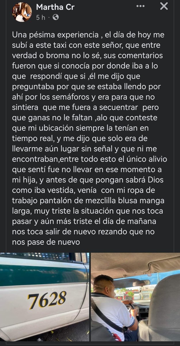 VivoEnCancun's tweet photo. Denuncia publica contra taxista desde FB, lamentablemente es casi seguro que el sindicato no haga nada contra este nefasto sujeto https://t.co/ZNb77U8nc7