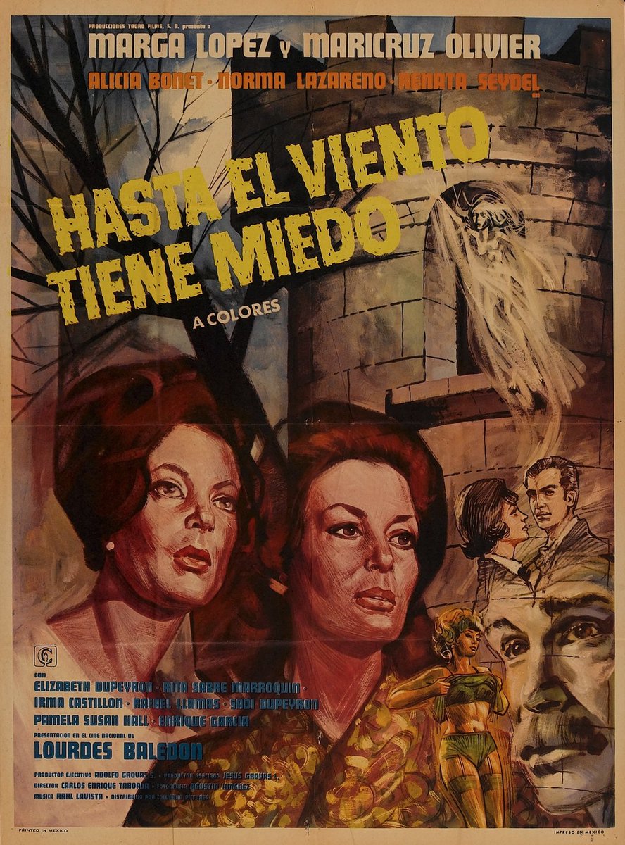 Caught this 1960s #gothic #horror film from Mexico, Hasta el Viento Tiene Miedo, on Tubi of all places yesterday thanks to hearing @silviamg talk about Carlos Enrique Taboada in an interview. It's fantastic, go check it out! #horrorcommunity #mexicangothic #silviamorenogarcia