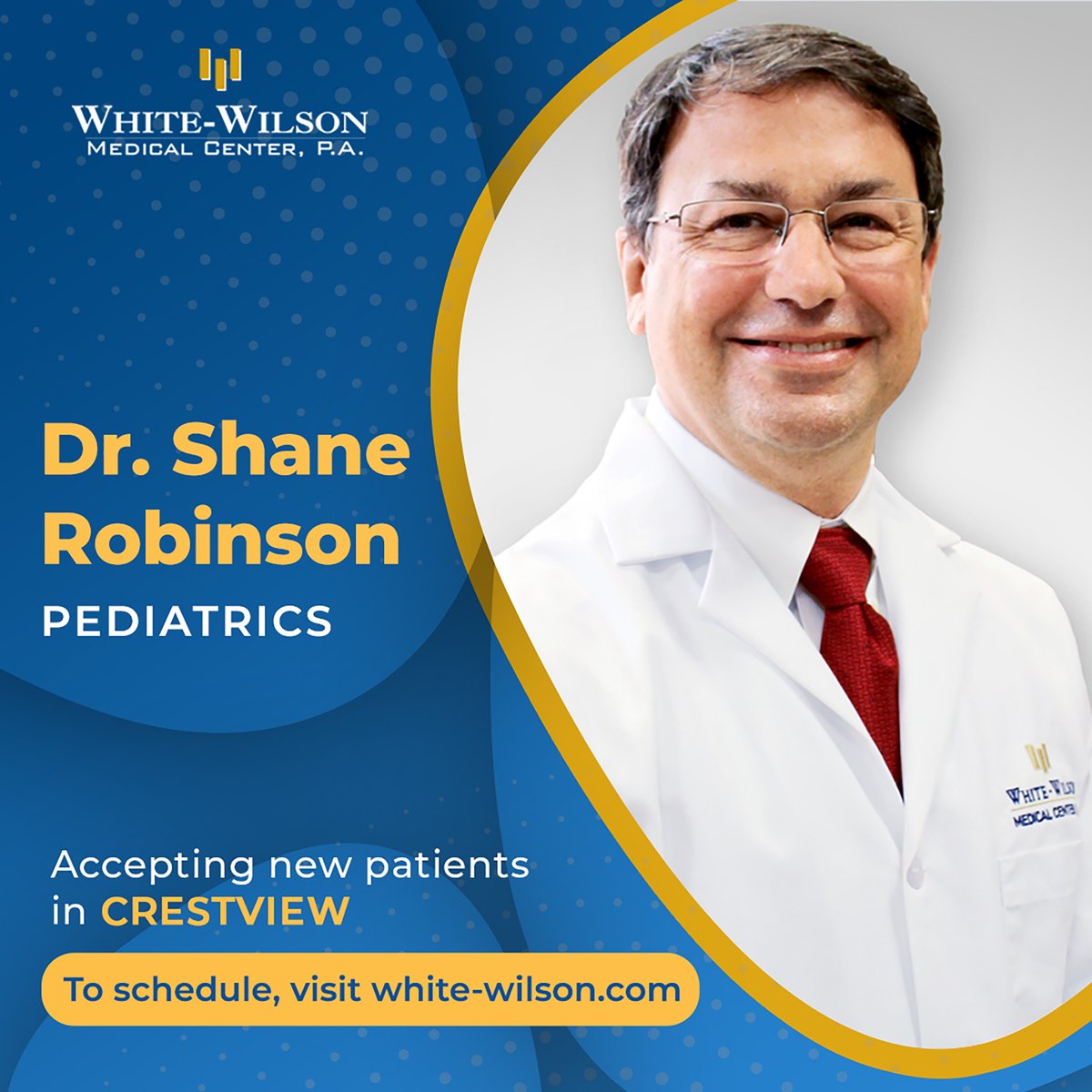 Dr. Shane Robinson, Pediatrician at WWMC Crestview, has been caring for children for more than 10 years. He specializes in #pediatric care, preventive medicine, sports physicals and treatment of acute and chronic illnesses.  For more details, visit ow.ly/xQkS50K2gy0.