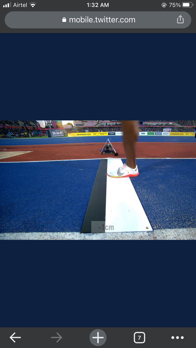 From which angle is this -1 cm visible just not fair with SreeShankar he deserves gold #SirfSonyPeDikhega #BirminghamMeinJitegaHindustanHamara #CWG22 <a href="/ianuragthakur/">Anurag Thakur</a> <a href="/SonyTenSports/">Ten Sports</a> #SonySportsNetwork