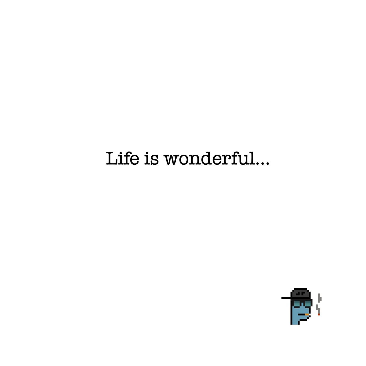 jronws's tweet photo. Life is truly wonderful, so grab your original "JRon low effort" NFT at the link below. Only 20 available at 0.021 ethereums...

https://t.co/KGbHl0nSdk

#loweffort #nft #nftart #NFTCollection #nftcommunity #nftcollector #JRon #EthereumNFT https://t.co/uGRzd5BlPo