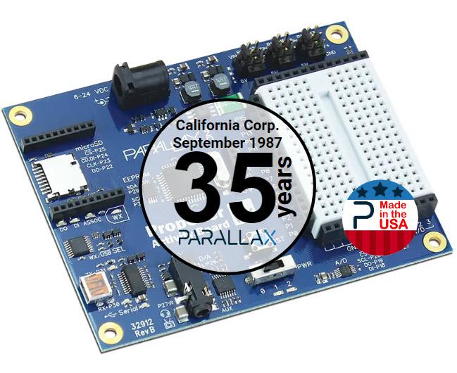 ParallaxKen's tweet image. Educators! I know you're on break, but I'm queuing up your successes for our 35th anniversary at @ParallaxInc I need your Parallax "story" - details here parallax.com/tell-us-your-s…