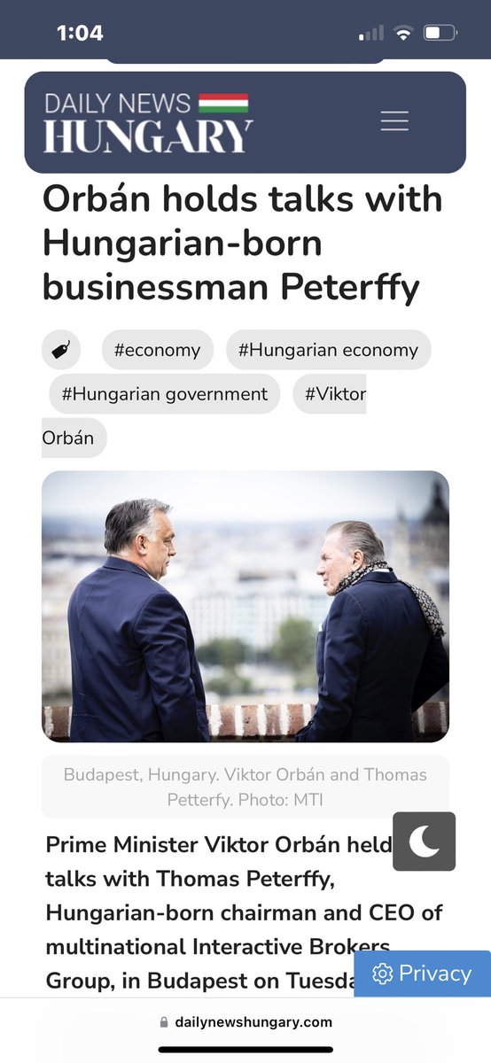 <a href="/Angry_Staffer/">Angry Staffer</a> Also of note : the primary donor of DeSantis is a guy called the richest man in Florida, Thomas Peterffy

Thomas happens to be a Hungarian born Orban decorated billionaire w an agenda 

Still think it can’t happen here in America? Look at Florida &amp; see what DeSantis did justTODAY
