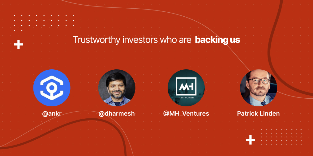 We’re proud to announce &amp; thank our most recent investors of our Zapier for Web3 platform: <a href="/ankr/">Ankr</a>, <a href="/dharmesh/">dharmesh</a>, <a href="/mhventures/"></a>, and Patrick Linden. They are helping us bring our first app’s wallet deposit notification to your browser with hubs.li/Q01jhdsh0 #grindery_io #web3