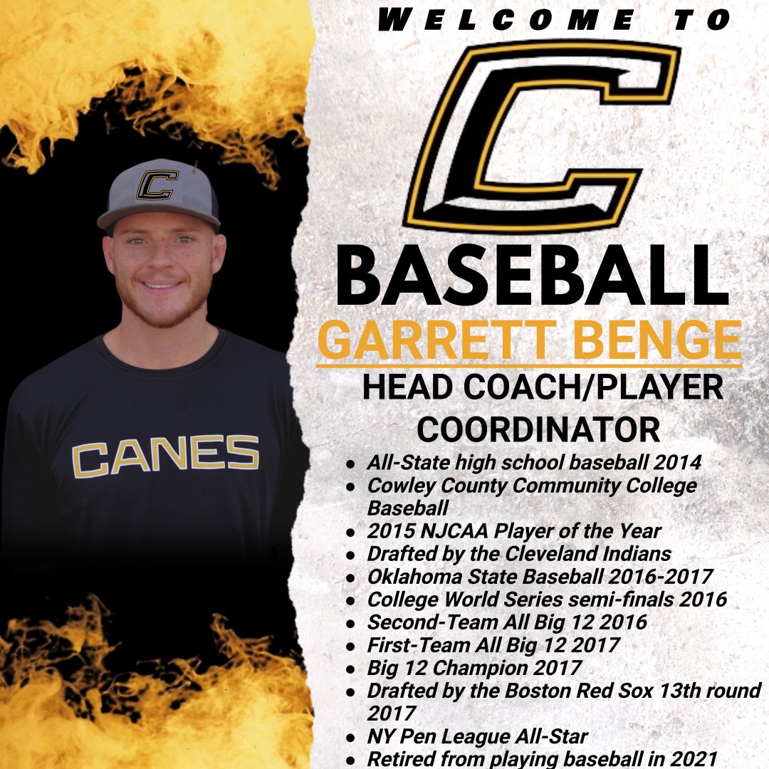 canes_oklahoma's tweet photo. ARE YOU GUYS READY FOR THIS❓❗️

Canes Oklahoma Baseball welcomes Oklahoma State Baseball alumni Garrett Benge to the staff. Garrett will be a head coach of one of our baseball teams as well as our player coordinator. 

Baseball tryouts will be THIS Saturday and Sunday @ https://t.co/ncLNKaXlj9