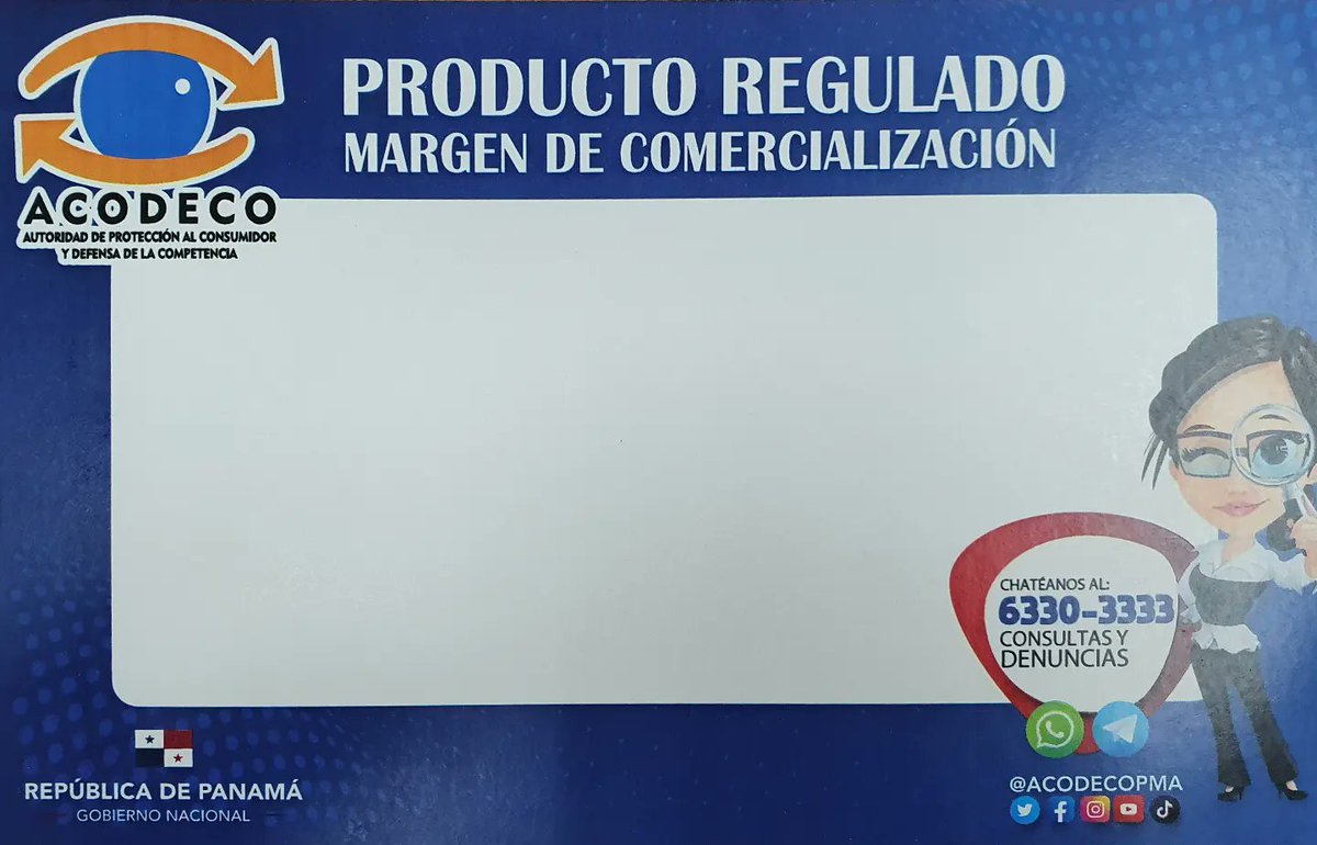 Estos son los stickers que estarán en los diferentes supermercados para los productos regulados y los de control de precios. 
#PanamáEsUnGranPaís.